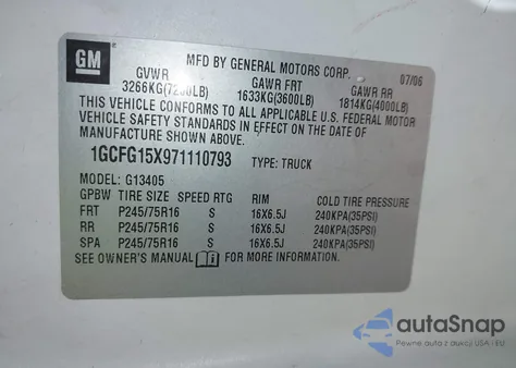 2007 Chevrolet Express Work Van из США, поврежденный, VIN 1GCFG15X971110793